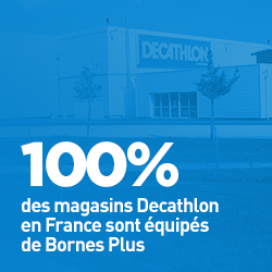 100% des magasins Decathlon en France sont équipés de Bornes Plus