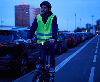 gilet haute visibilité fluo b'twin