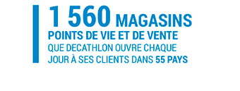 1560 points de vente Decathlon répartis dans 55 pays