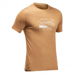 T-shirt laine mérinos de trek voyage - Travel 100 - Homme