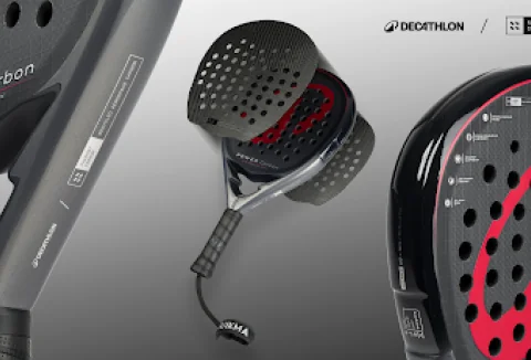 DECATHLON X FAIRMAT: 1ère raquette de padel <br/> en carbone aérospatial recyclé,<br/> 
